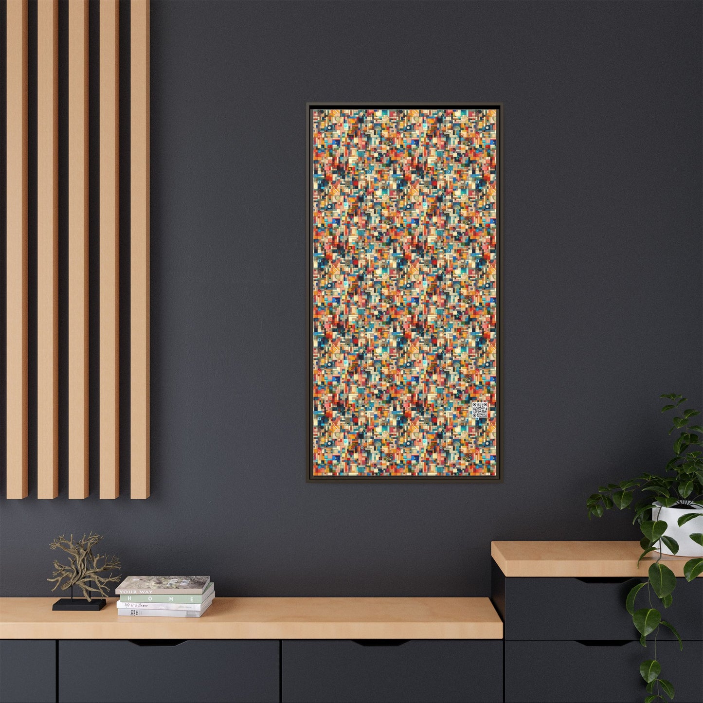 Digital Artistic Expression Artistic Streetwear Matte Canvas, Framed (multi-Color) - 8404 Design-46 B