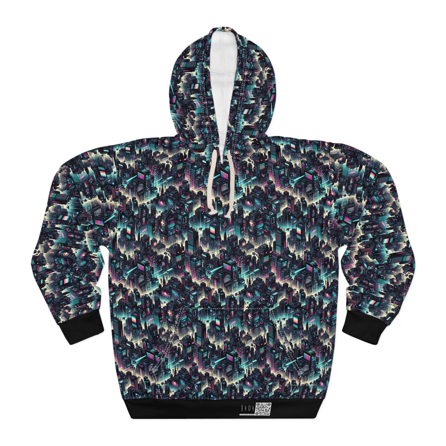 Digital Rebellion Tech-Inspired Streetwear Pullover Hoodie - 8404 Design-51