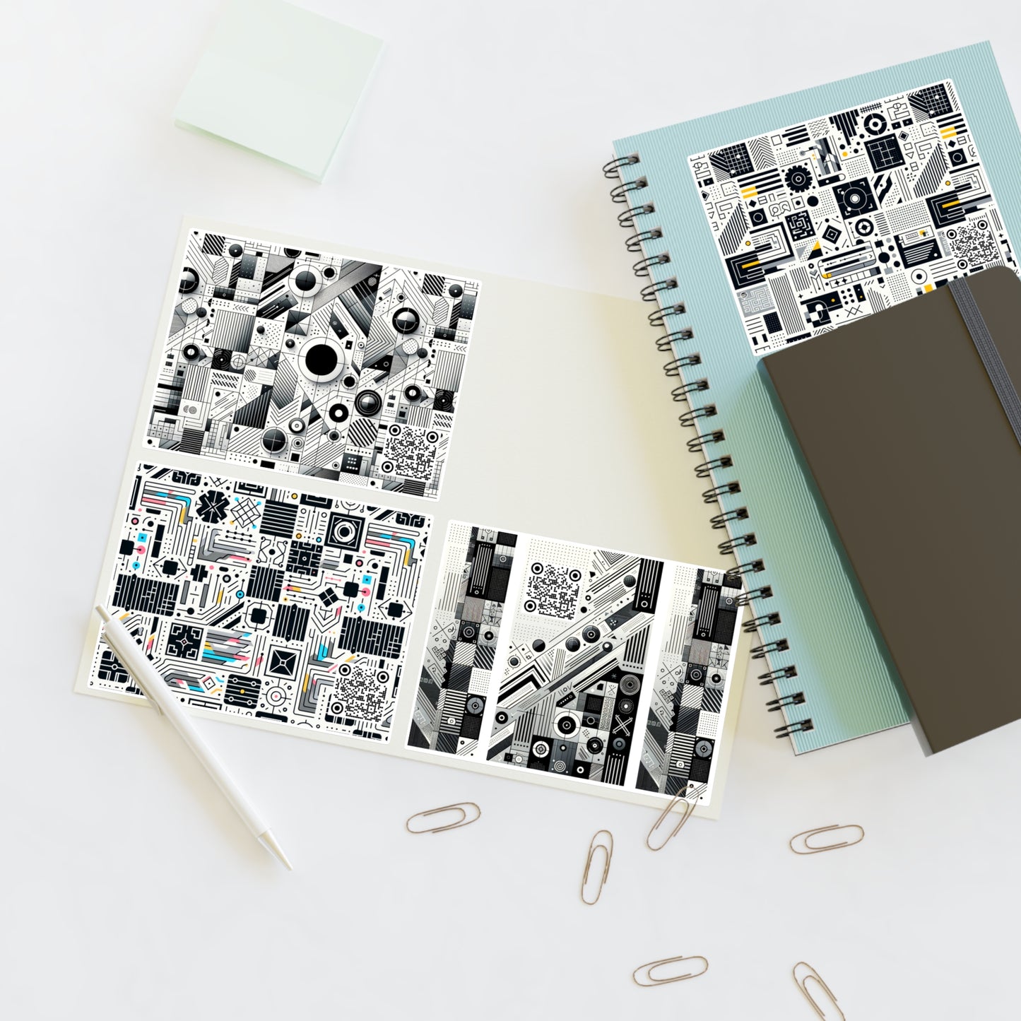 Digital Modern Minimalism Sticker Sheets - 8404 Design-88