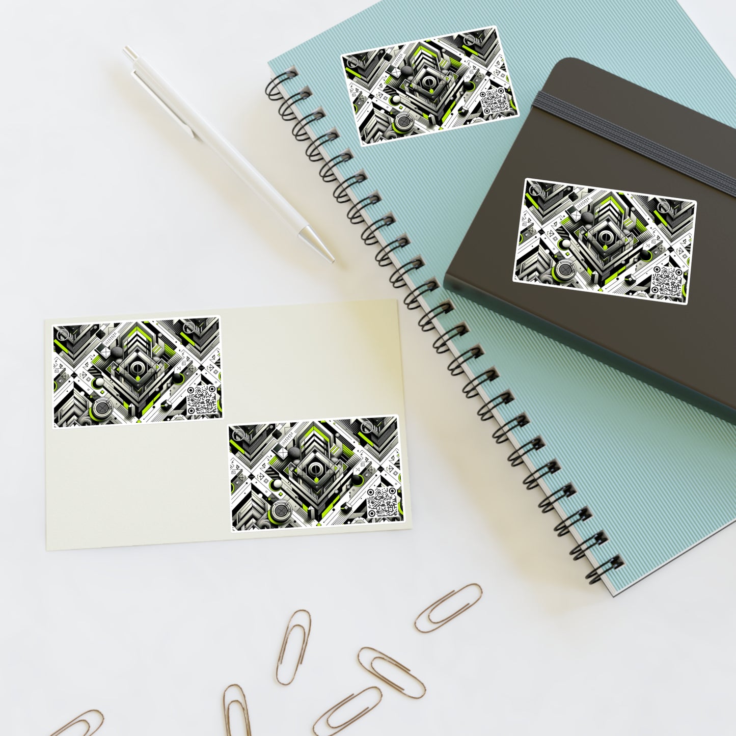 Elevated Sporty Tech Tech-Forward Streetwear Sticker Sheets - 8404 Design-70