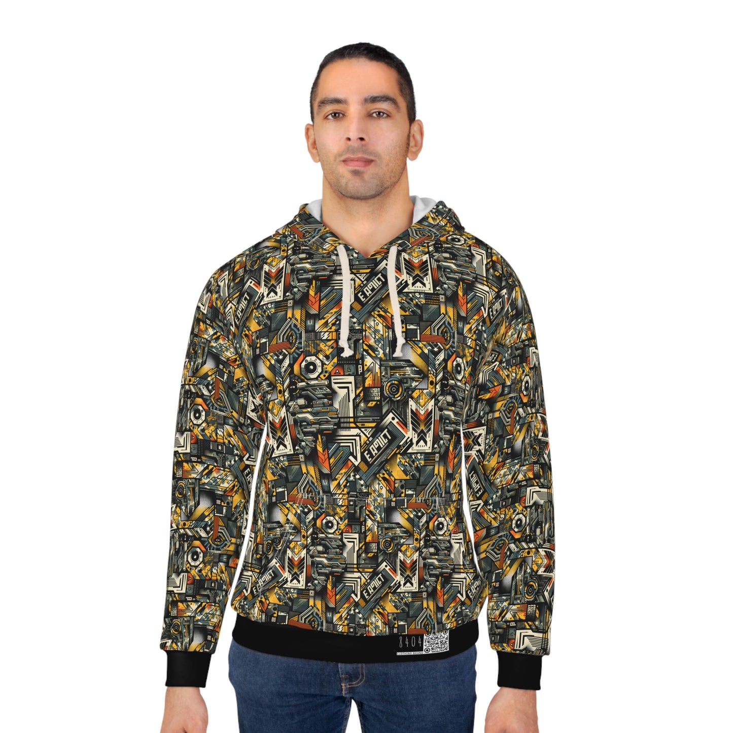 Digital Punk Futuristic Grunge Pullover Hoodie - 8404 Design-49