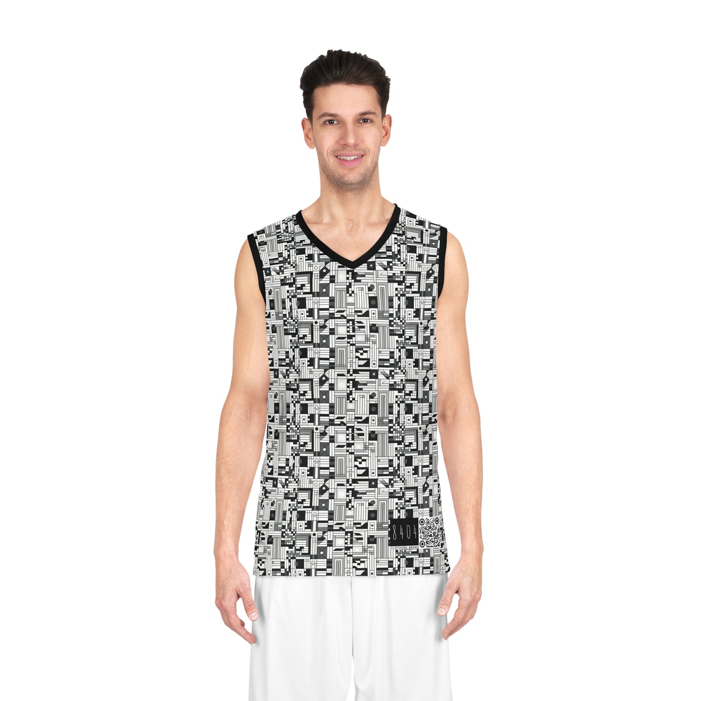 Digital Minimalism Minimalist Tech Basketball Jersey - 8404 Design-43