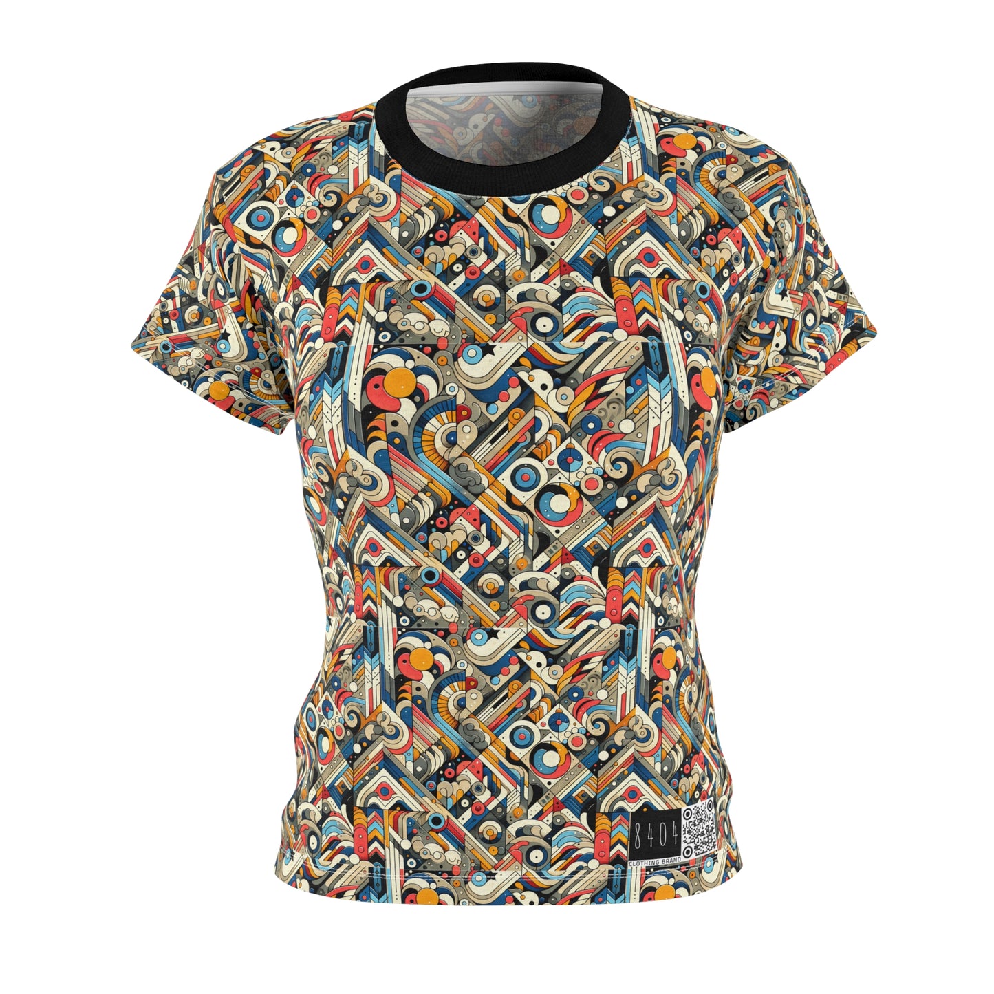 Abstract Graphic Art Modern Artistic Expression Women's Cut & Sew Tee - 8404 Design-62