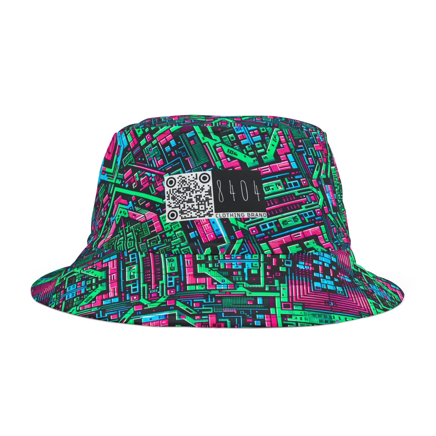 Digital Glitch Vibes Tech-Inspired Streetwear Bucket Hat - 8404 Design-71