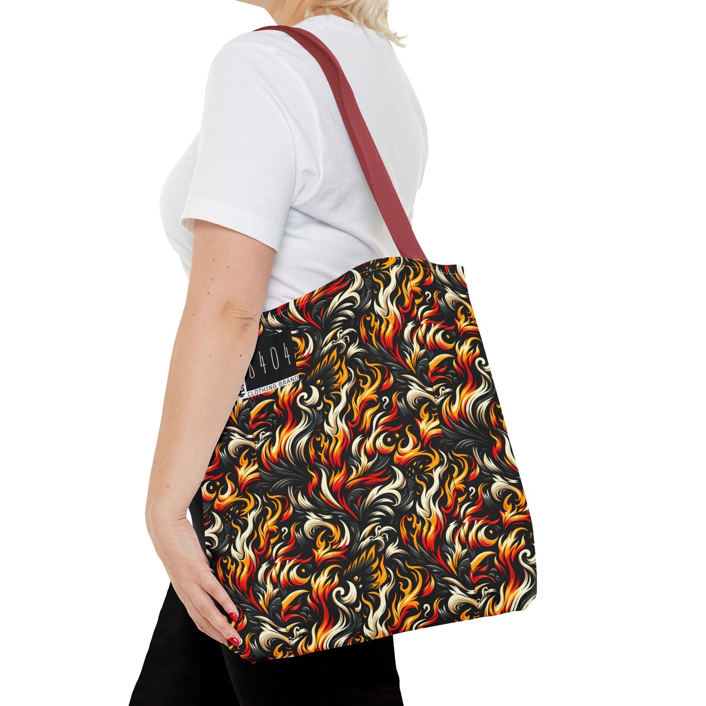 Fire & Flames Bold Streetwear Statement Tote Bag - 8404 Design-55