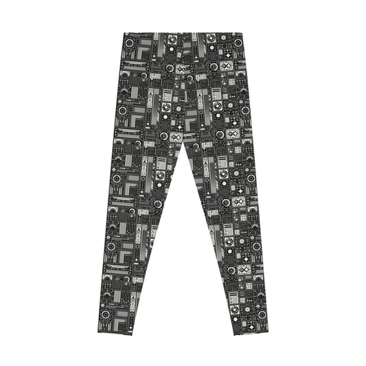 Digital Minimalism Minimalist Tech Stretch Leggings - 8404 Design-62