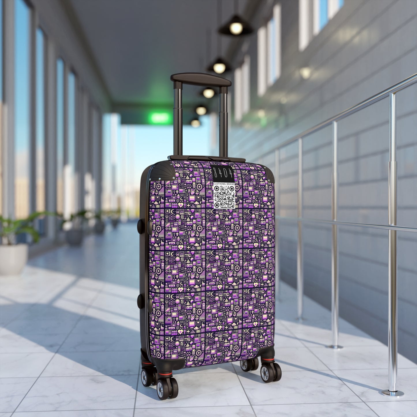 Digital Nostalgia Remix Modern Vintage Fusion Suitcase - 8404 Design-54