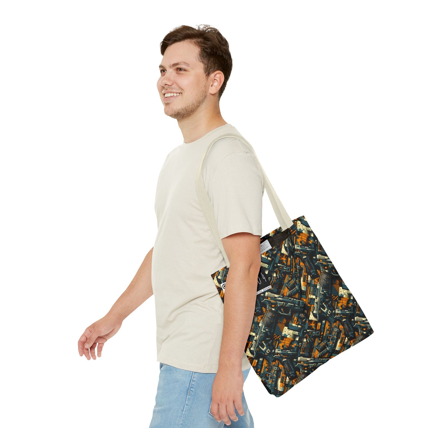 Digital Punk Futuristic Grunge Tote Bag - 8404 Design-47