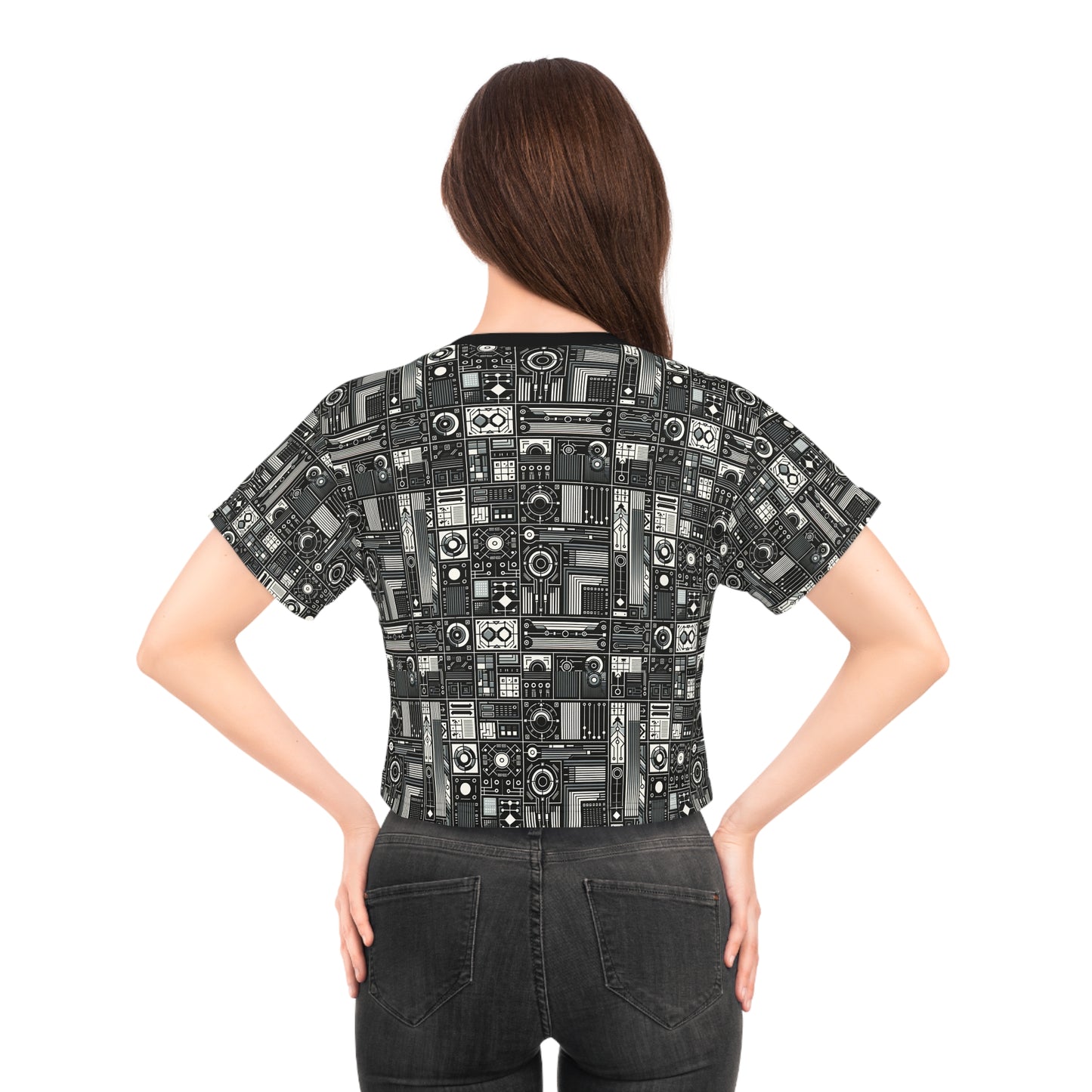 Digital Minimalism Minimalist Tech Crop Tee - 8404 Design-62
