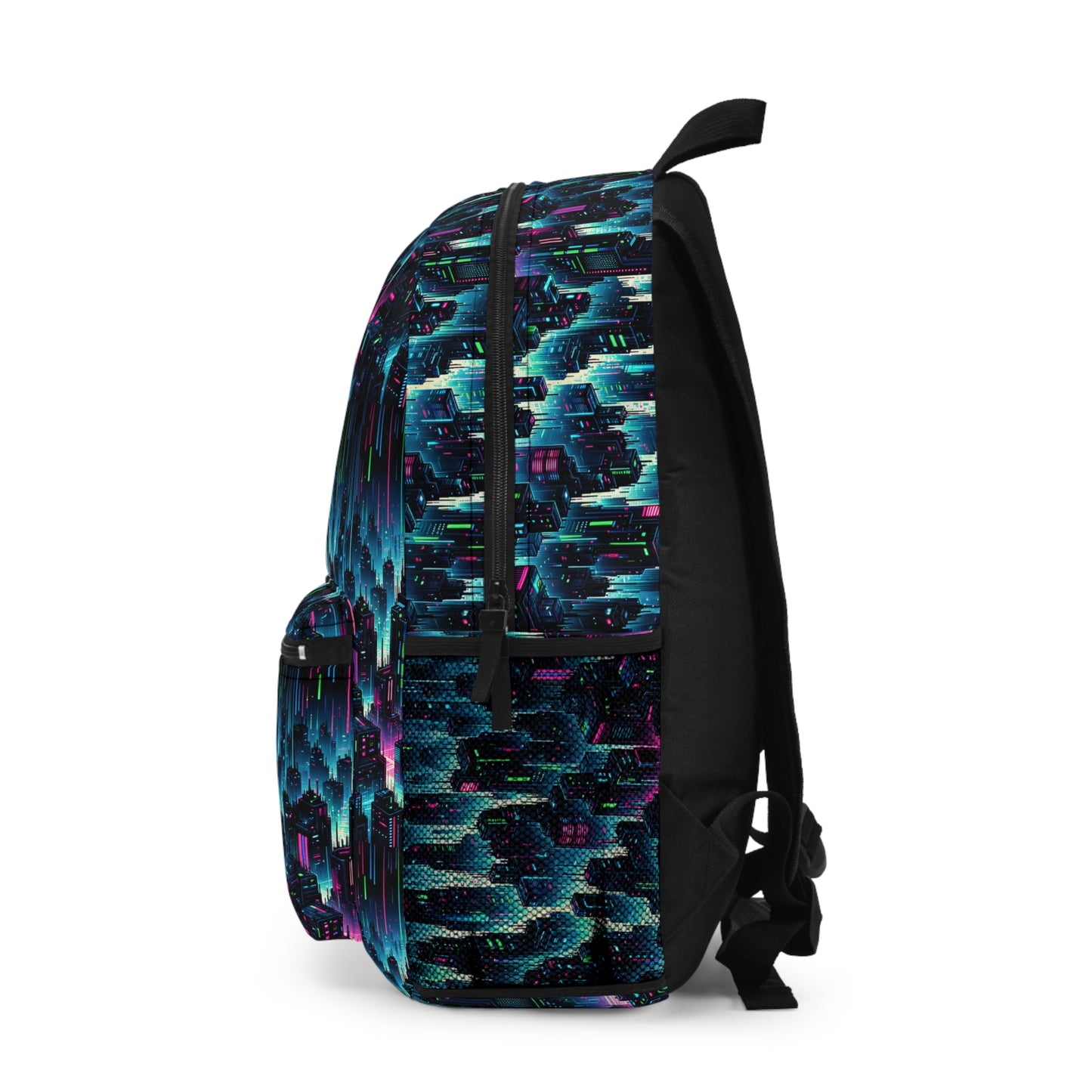 Tech Noir Graphics Cyberpunk Tech Aesthetic Backpack - 8404 Design-53