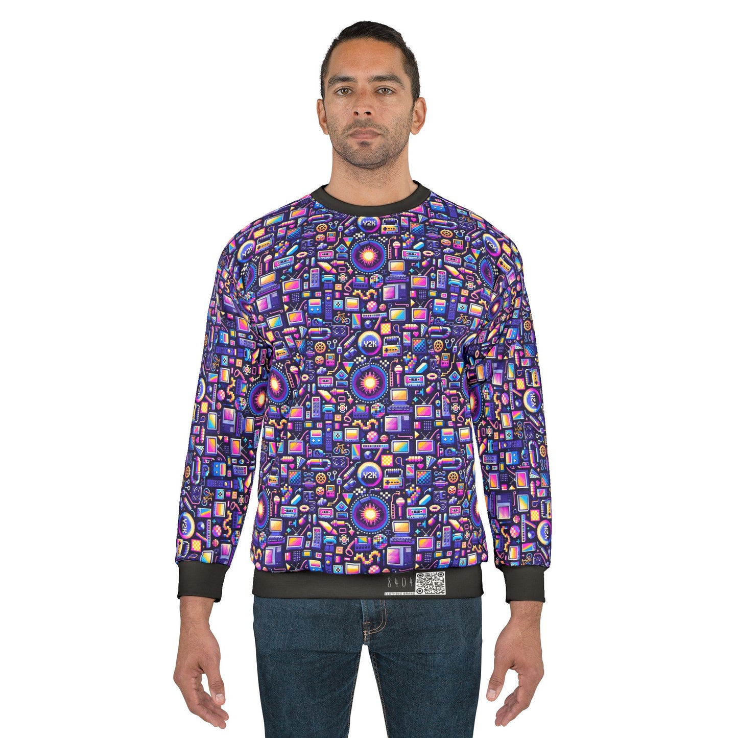 Digital Nostalgia Modern Retro Fusion Sweatshirt - 8404 Design-64