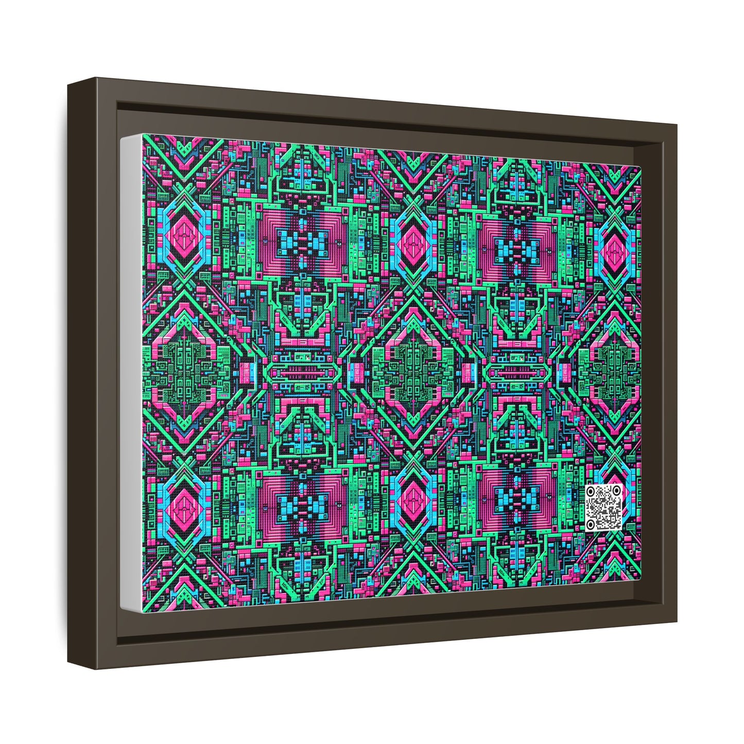 Digital Glitch Vibes Tech-Inspired Streetwear Matte Canvas, Framed (multi-Color) - 8404 Design-71 A
