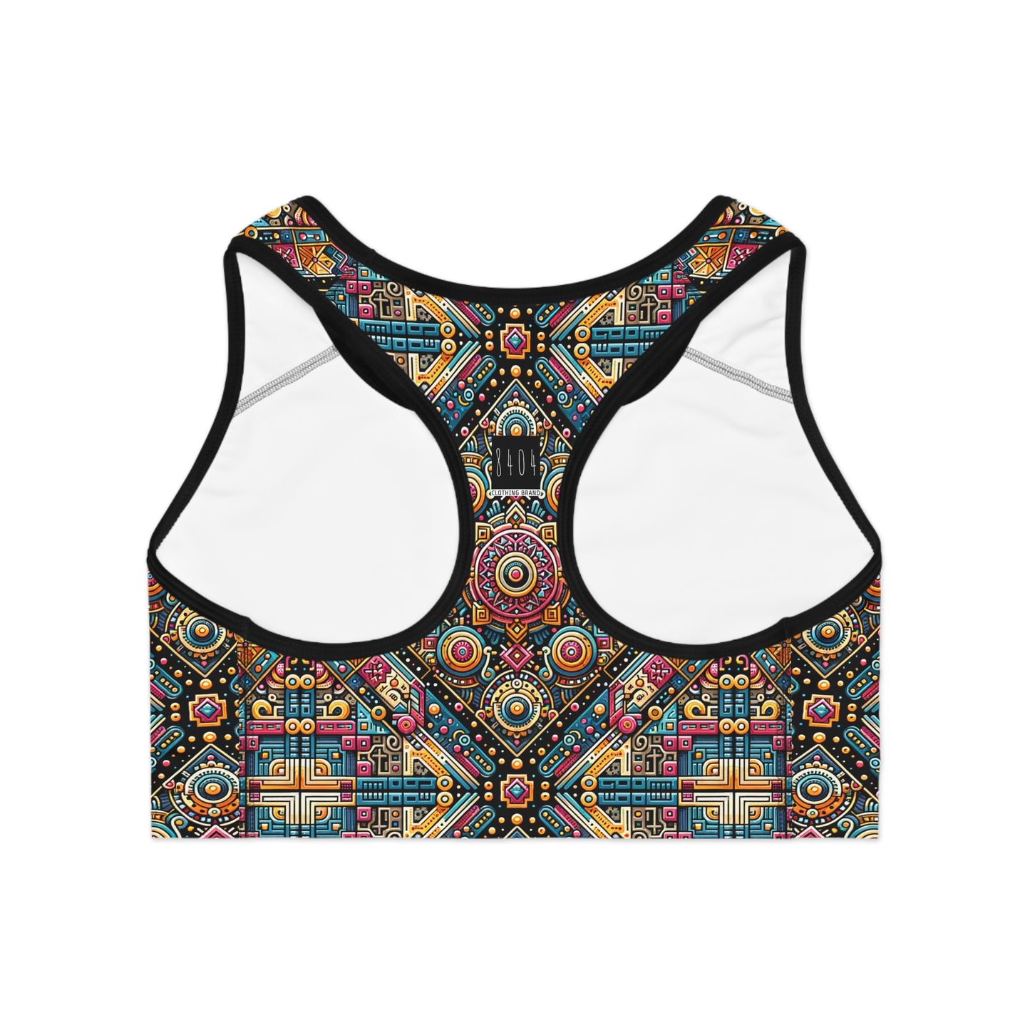 Cultural Fusion Tech Blend of Cultural Heritage With Tech-Inspired Elements Sports Bra - 8404 Design-58