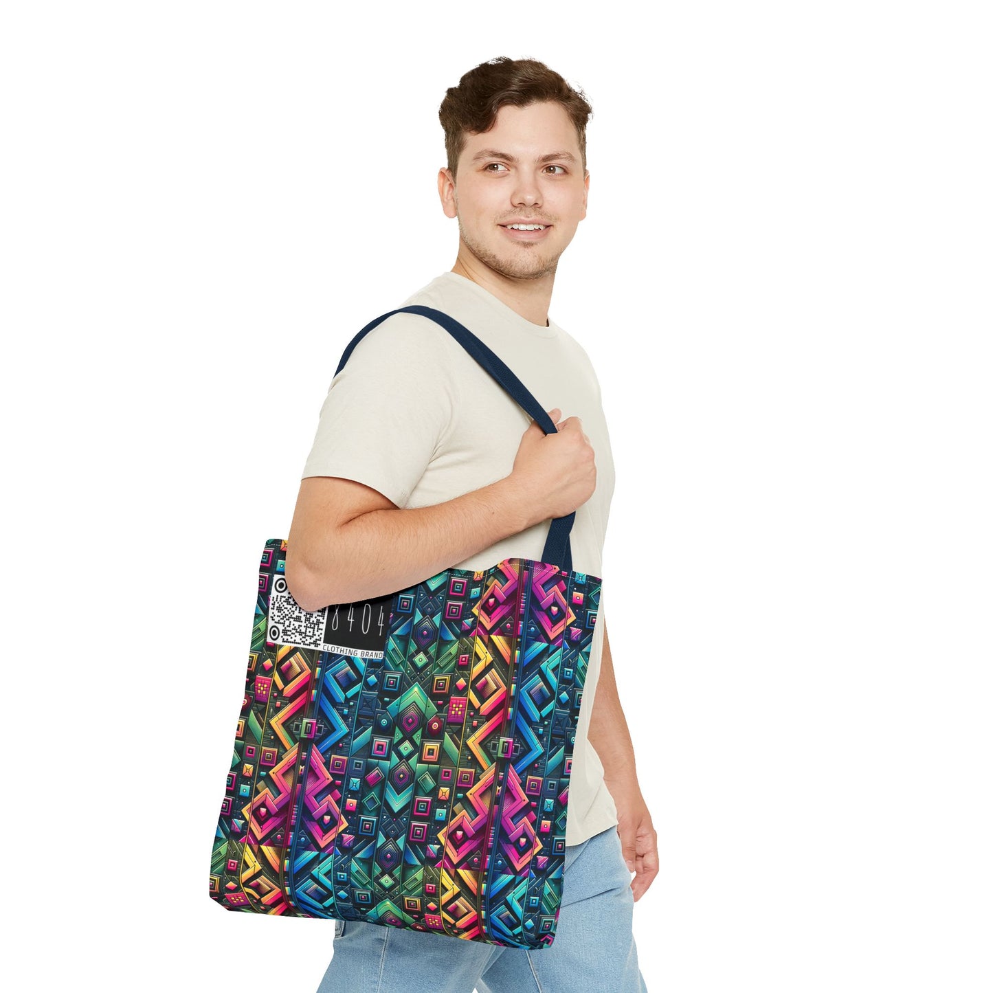 Tech-Inspired Graphics Cyberpunk Cool Tote Bag - 8404 Design-58