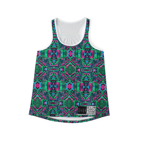 Digital Glitch Vibes Tech-Inspired Streetwear Women's Tank Top - 8404 Design-71