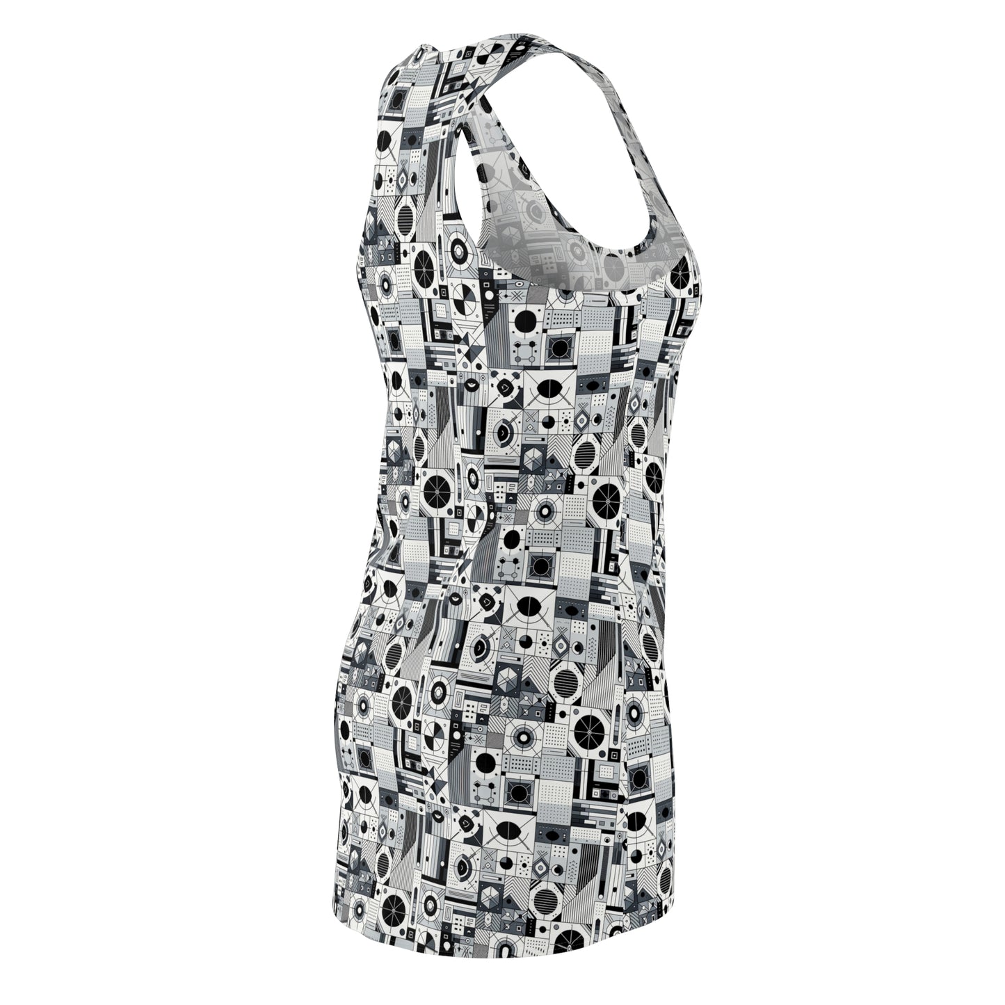 Digital Minimalism Minimalist Tech Women's Cut & Sew Racerback Dress - 8404 Design-65