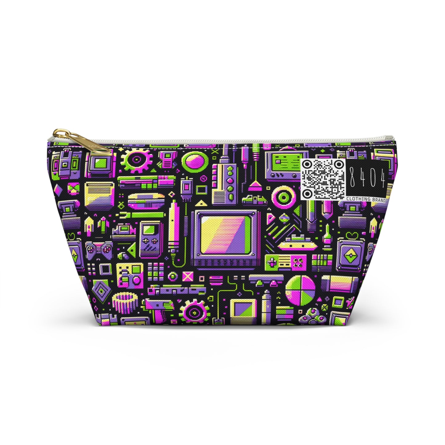 Digital Nostalgia Remix Modern Vintage Fusion Accessory Pouch W T-Bottom - 8404 Design-67