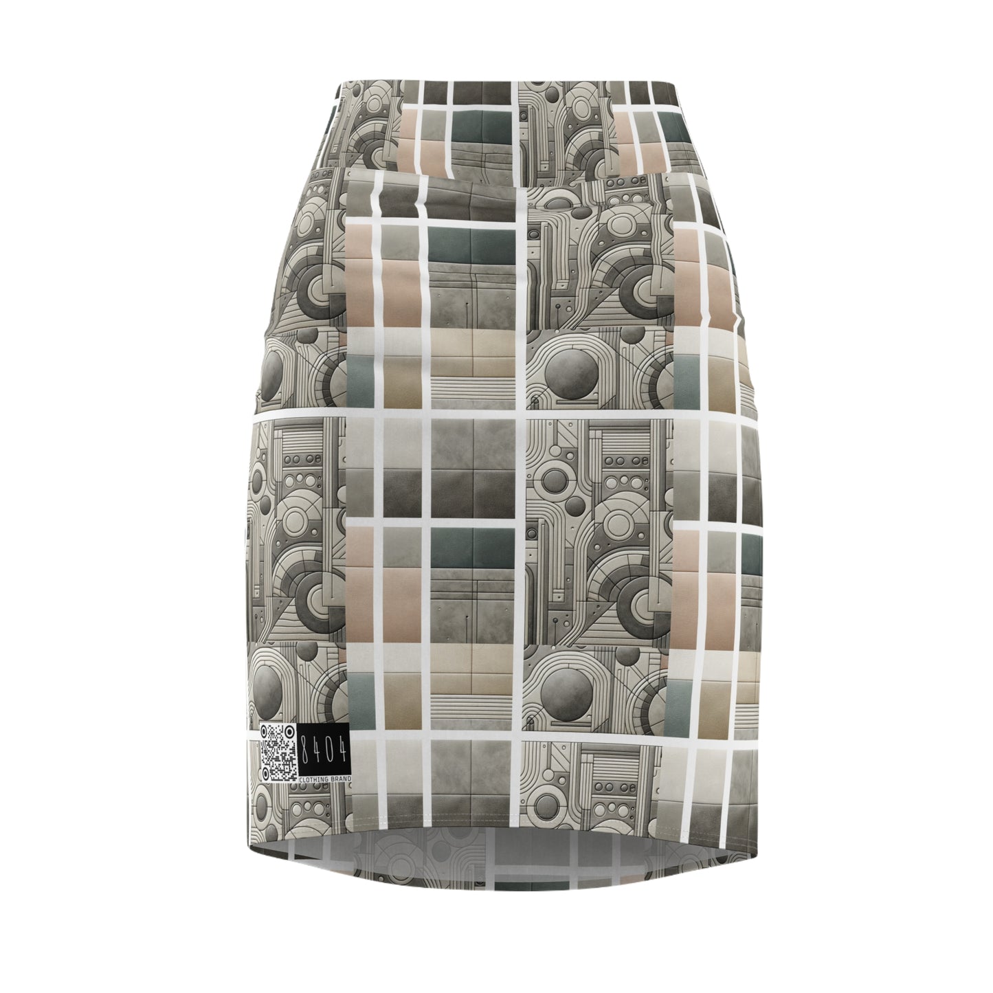 Tech Utility Chic Tech-Forward Minimalist Women's Pencil Skirt - 8404 Design-59