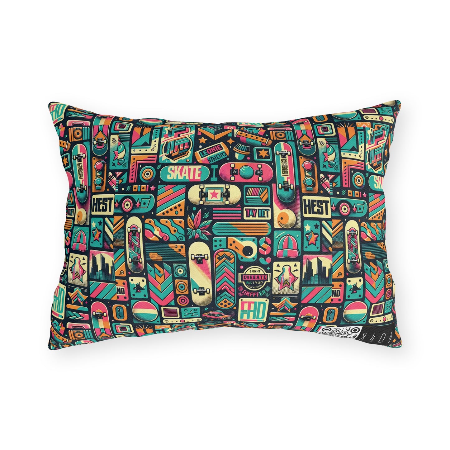 Skate Culture Revival Urban Retro Cool Outdoor Pillow - 8404 Design-61