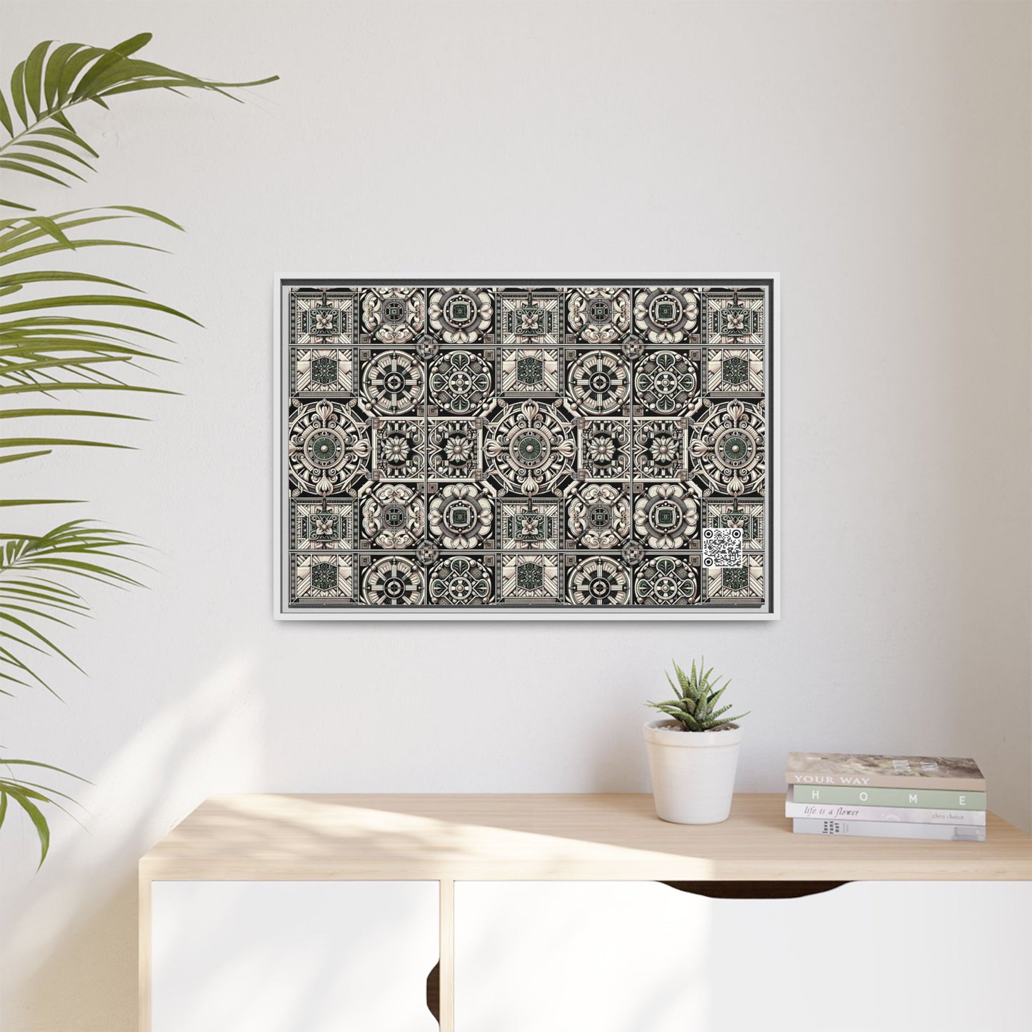 Cyber Garden Party Tech Garden Extravaganza Matte Canvas, Framed (multi-Color) - 8404 Design-45 A
