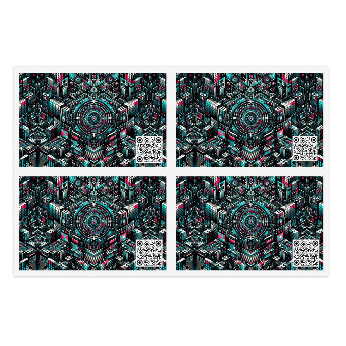 Digital Rebellion Tech-Inspired Streetwear Sticker Sheets - 8404 Design-54