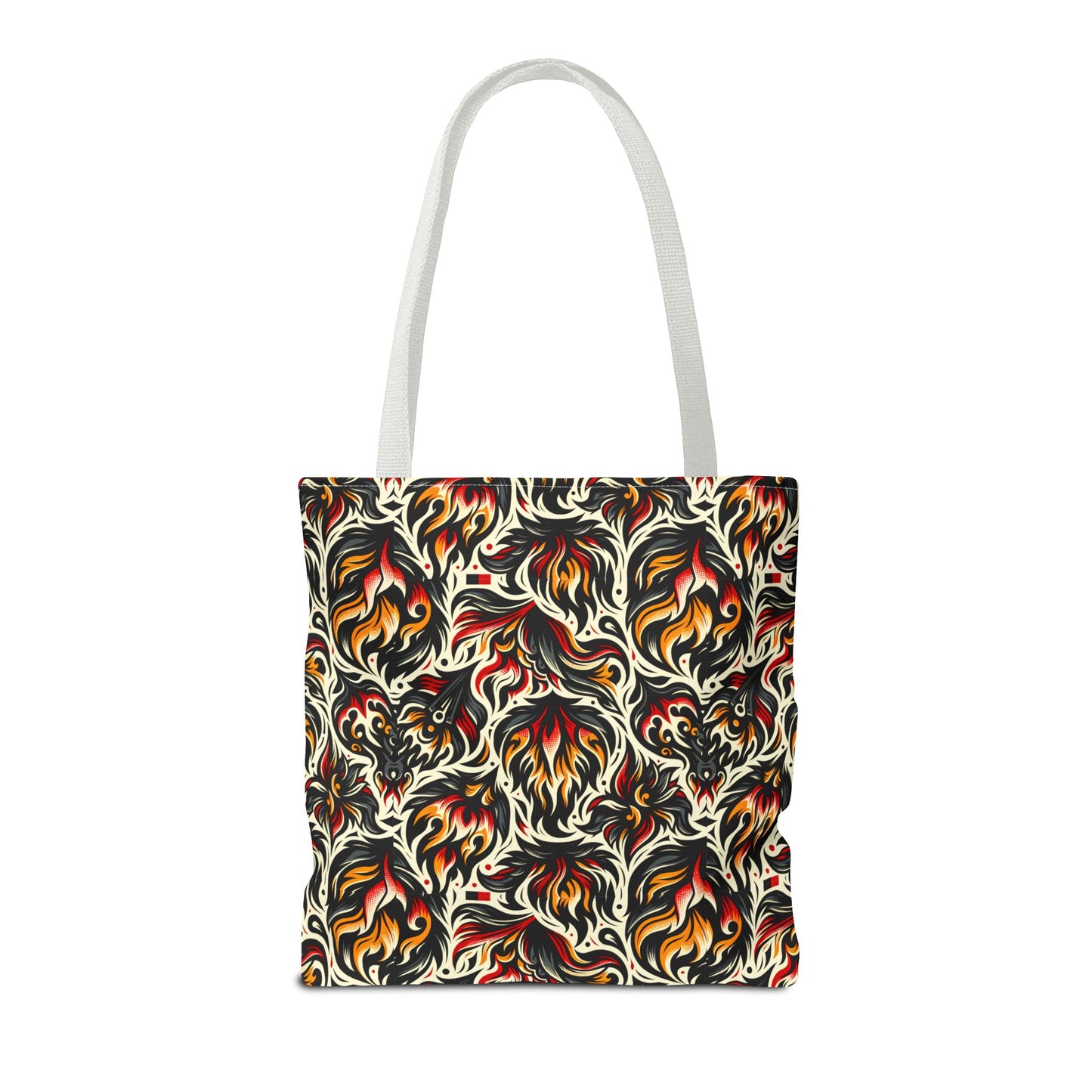 Fire & Flames Bold Streetwear Statement Tote Bag - 8404 Design-57