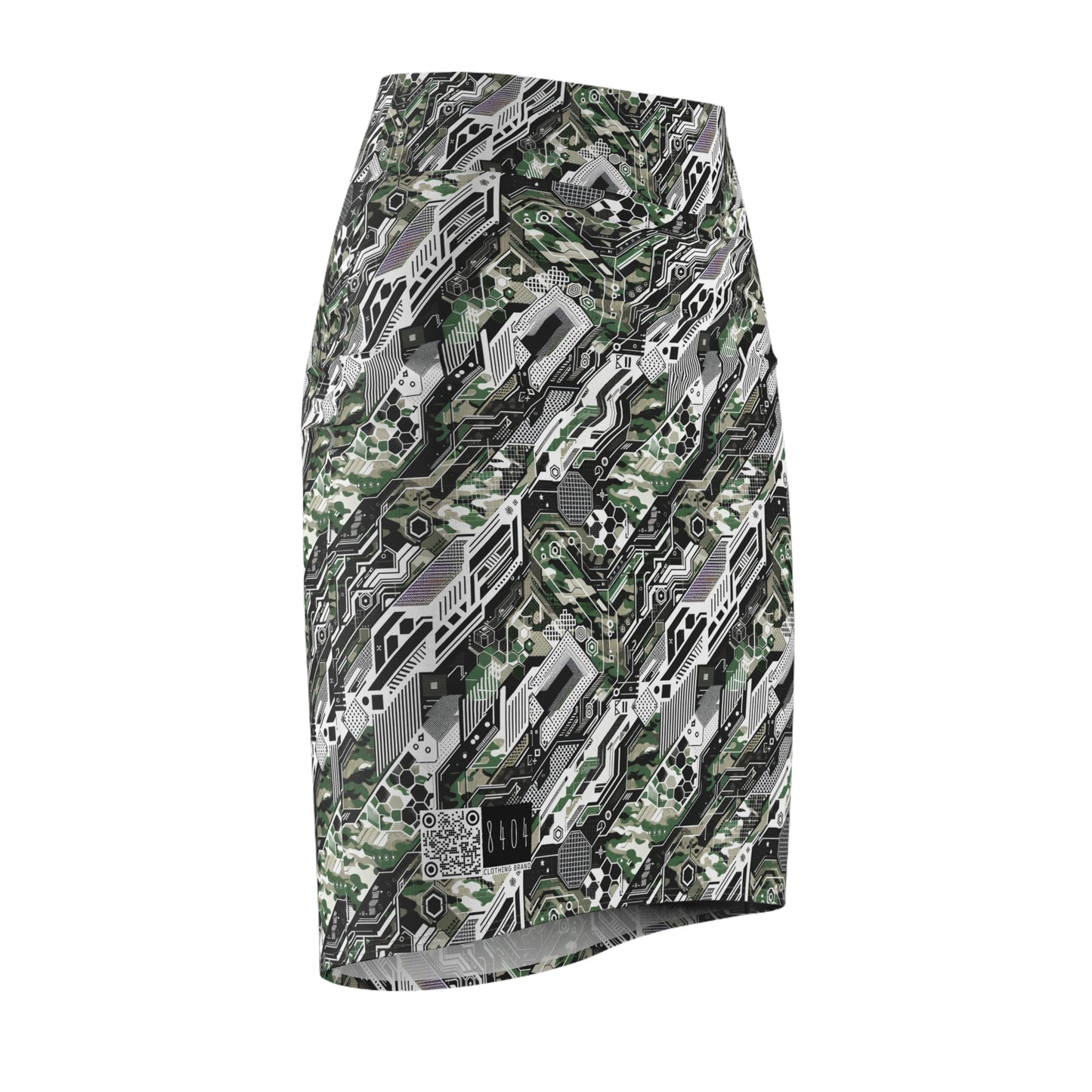 Tech Camo Fusion Tech-Forward Streetwear With a Futuristic Edge Women's Pencil Skirt - 8404 Design-46