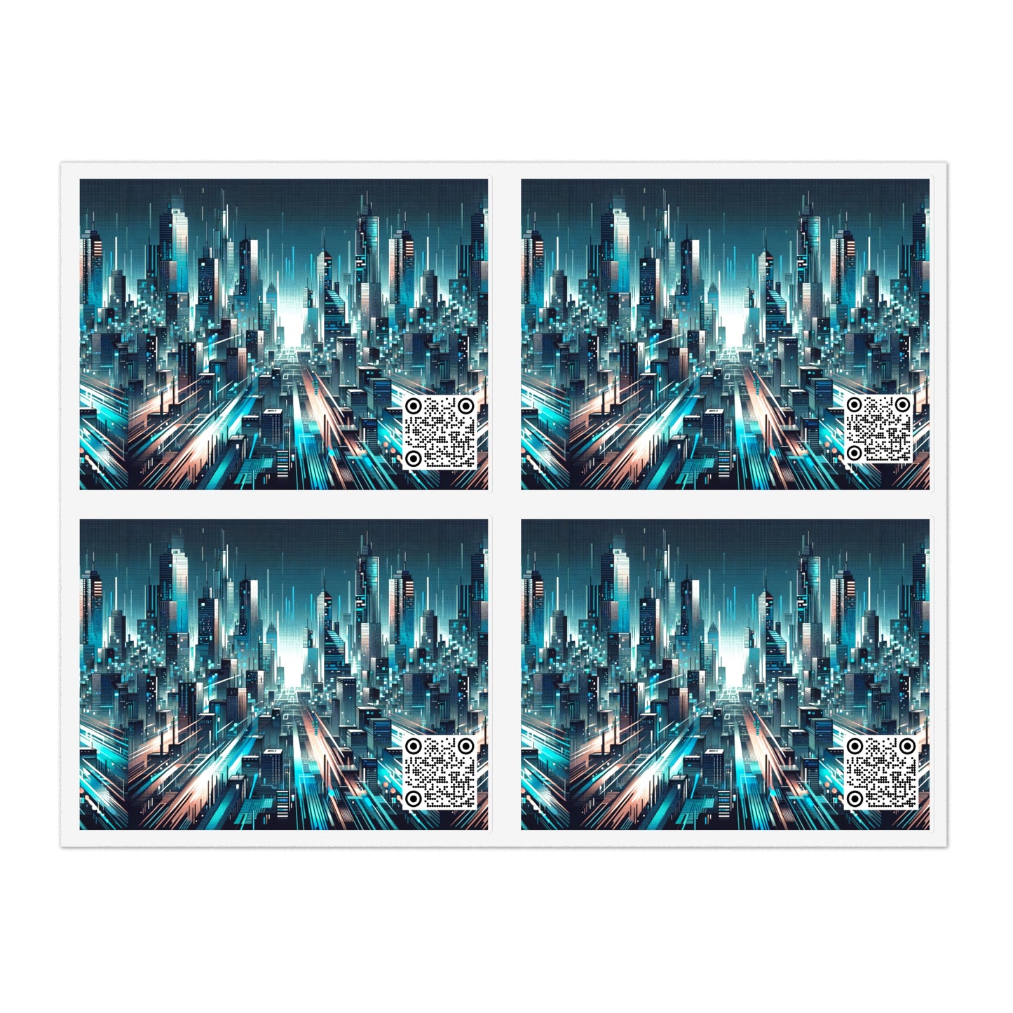Digital Motion Futuristic Tech Sticker Sheets - 8404 Design-68