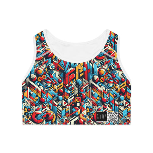 Neo-Traditional Street Art Modern Street Art Fusion Sports Bra - 8404 Design-67