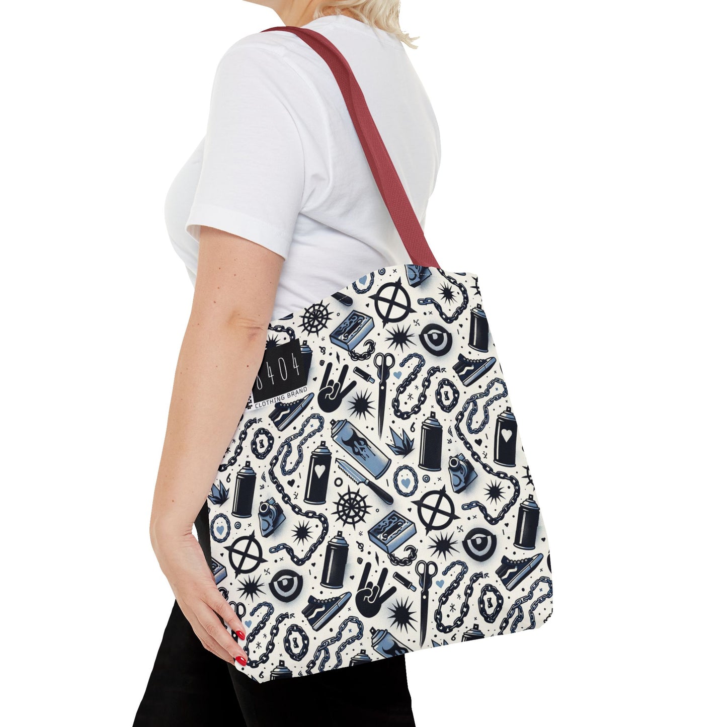 Cultural Rebellion Graphics Edgy and Rebellious With a Hint of Nostalgia Tote Bag - 8404 Design-57