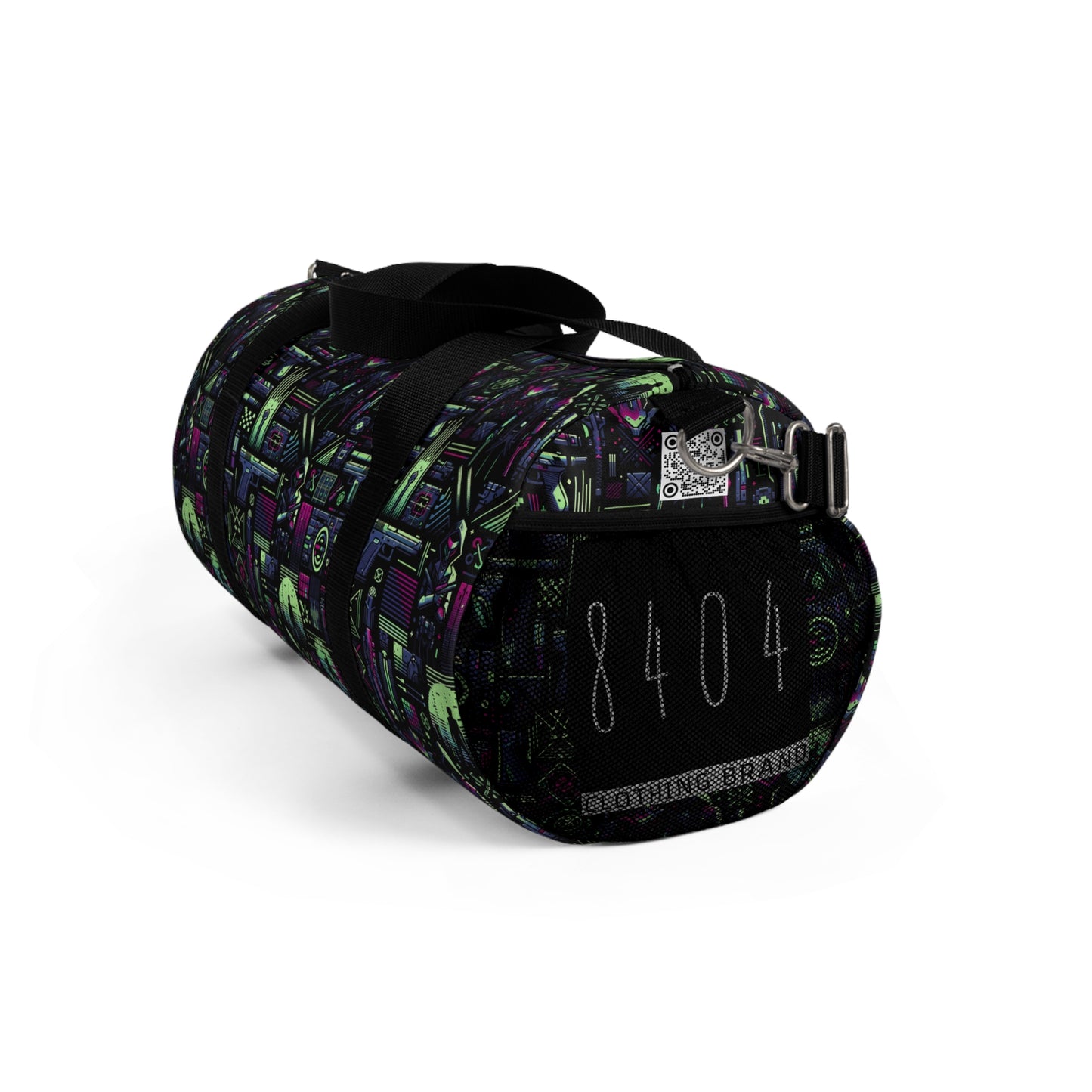 Tech Noir Futuristic Cyberpunk Duffel Bag - 8404 Design-63