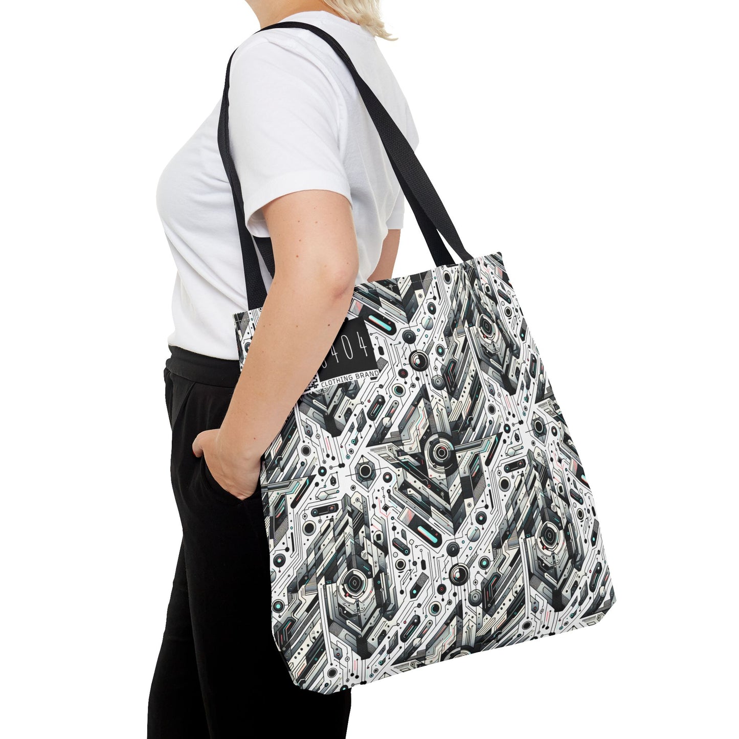 Tech-Infused Streetwear Tech-Forward Minimalism Tote Bag - 8404 Design-51