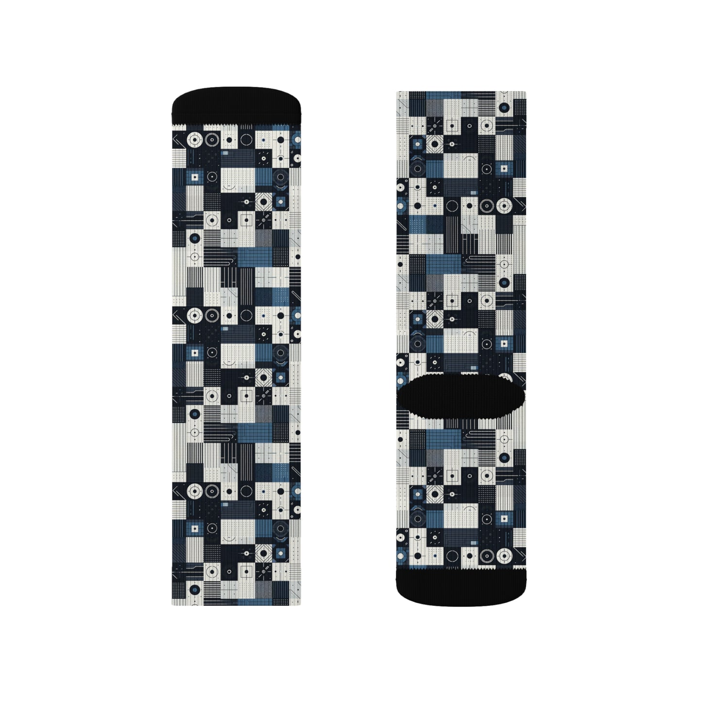 Minimalist Athleisure Minimalist Tech Sublimation Socks - 8404 Design-39
