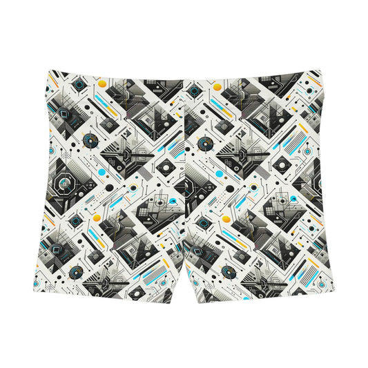 Tech Minimalism Minimalist Tech Women's Shorts - 8404 Design-47