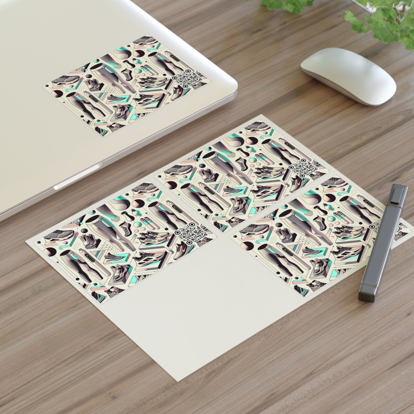 Tech-Infused Athleisure Futuristic Athletic Tech Sticker Sheets - 8404 Design-44