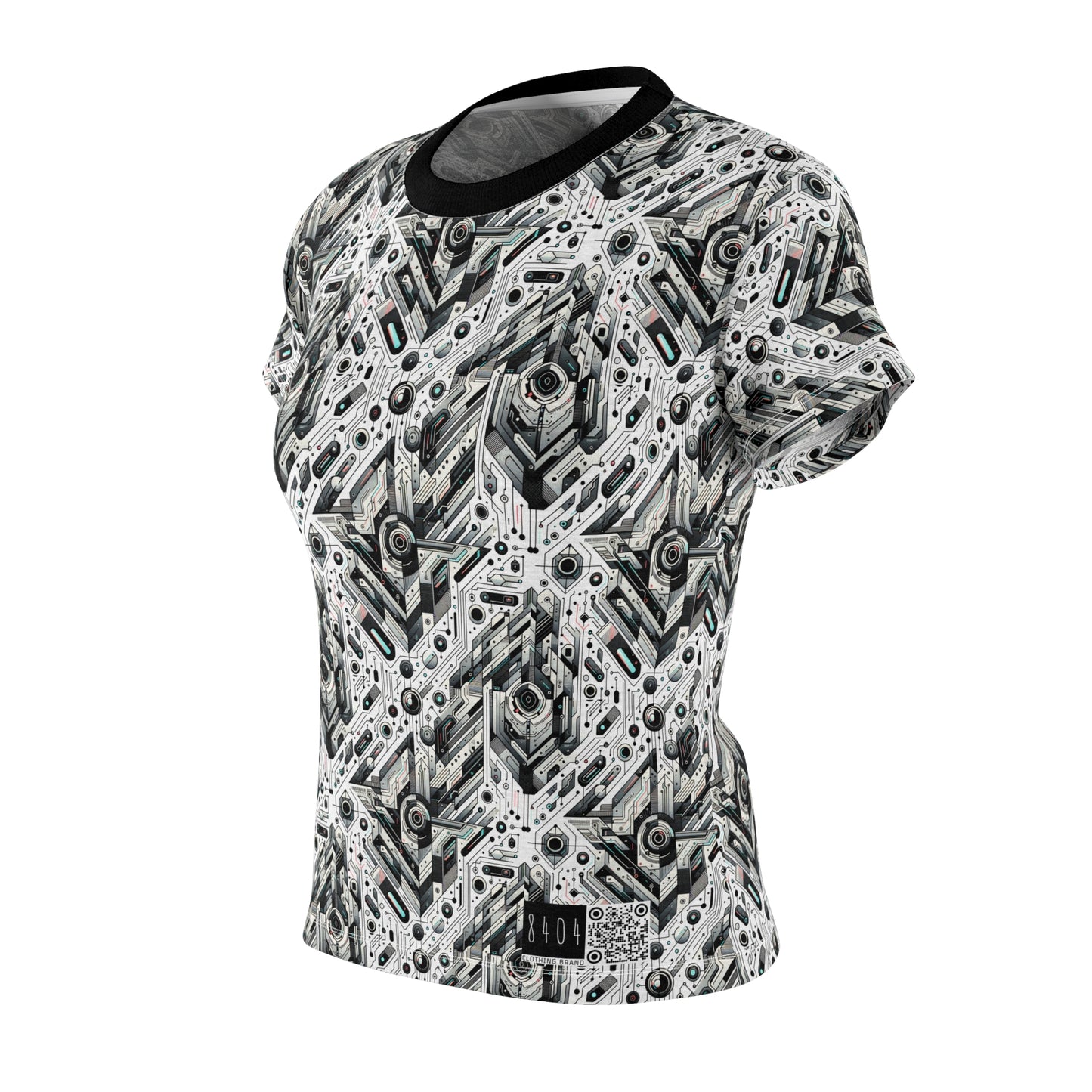 Tech-Infused Streetwear Tech-Forward Minimalism Women's Cut & Sew Tee - 8404 Design-51