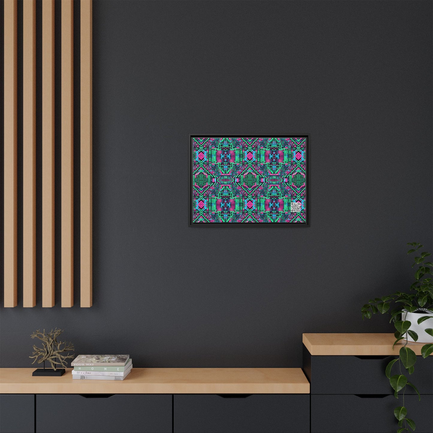 Digital Glitch Vibes Tech-Inspired Streetwear Matte Canvas, Framed (multi-Color) - 8404 Design-71 A
