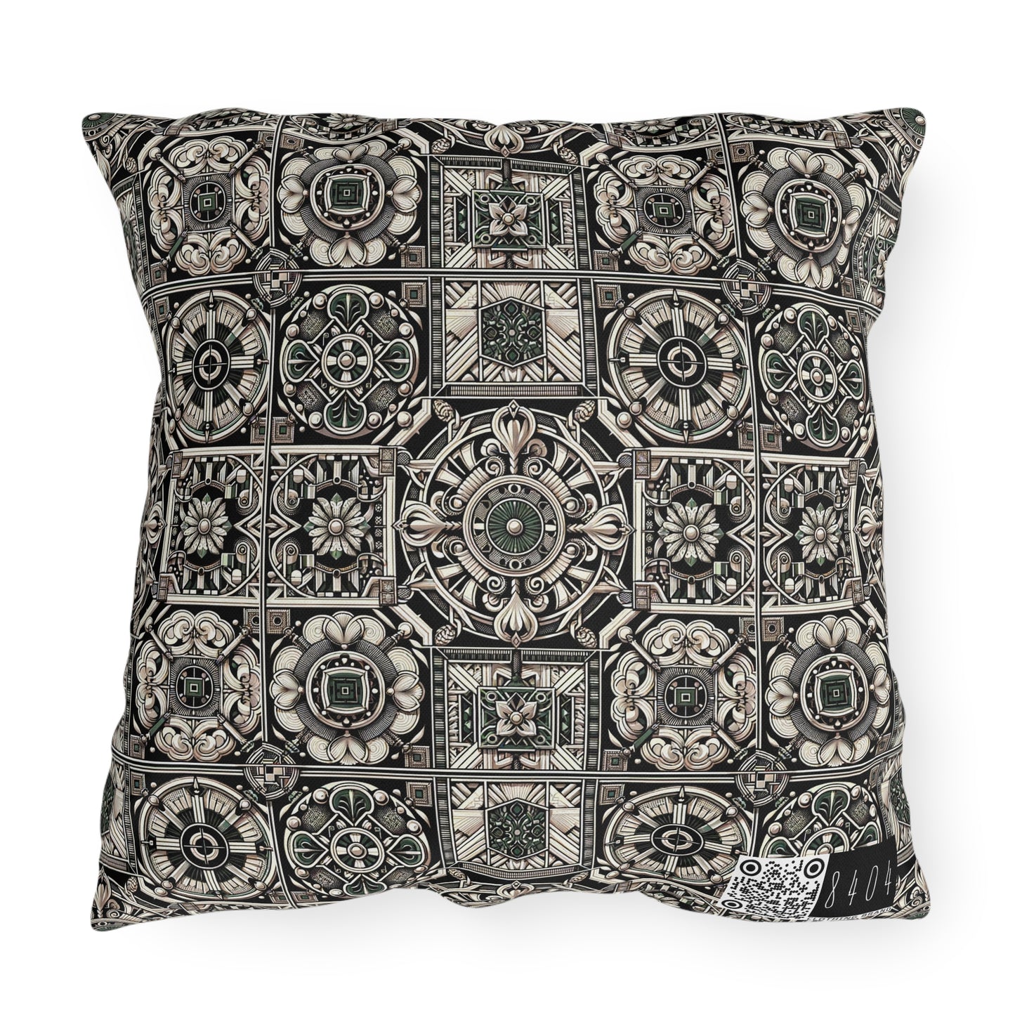Cyber Garden Party Tech Garden Extravaganza Outdoor Pillow - 8404 Design-45