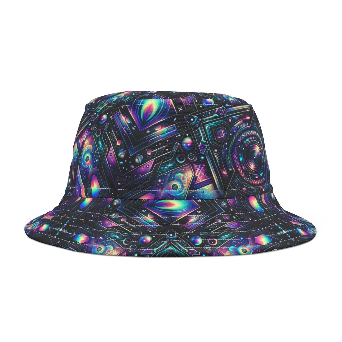 Galactic Hues Tech-Forward Cosmic Fusion Bucket Hat - 8404 Design-58