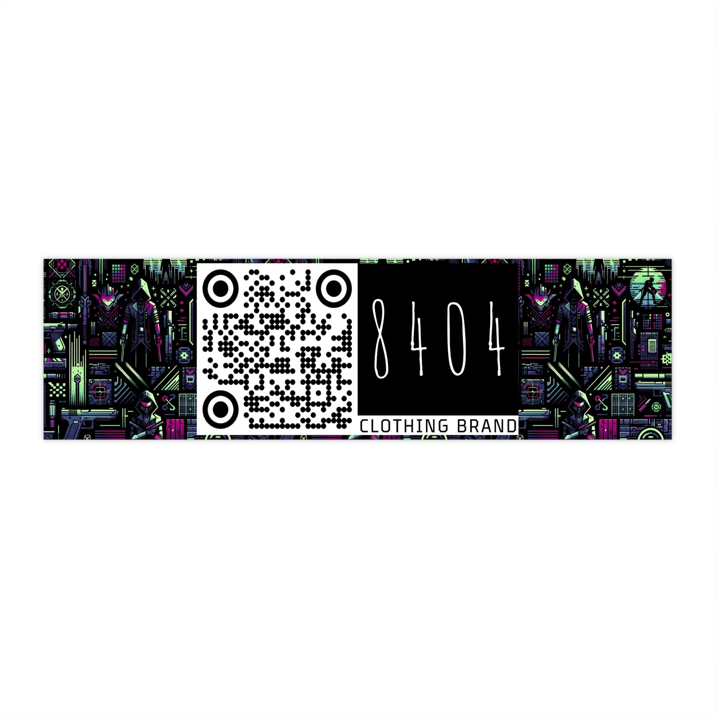 Tech Noir Futuristic Cyberpunk Bumper Sticker - 8404 Design-63
