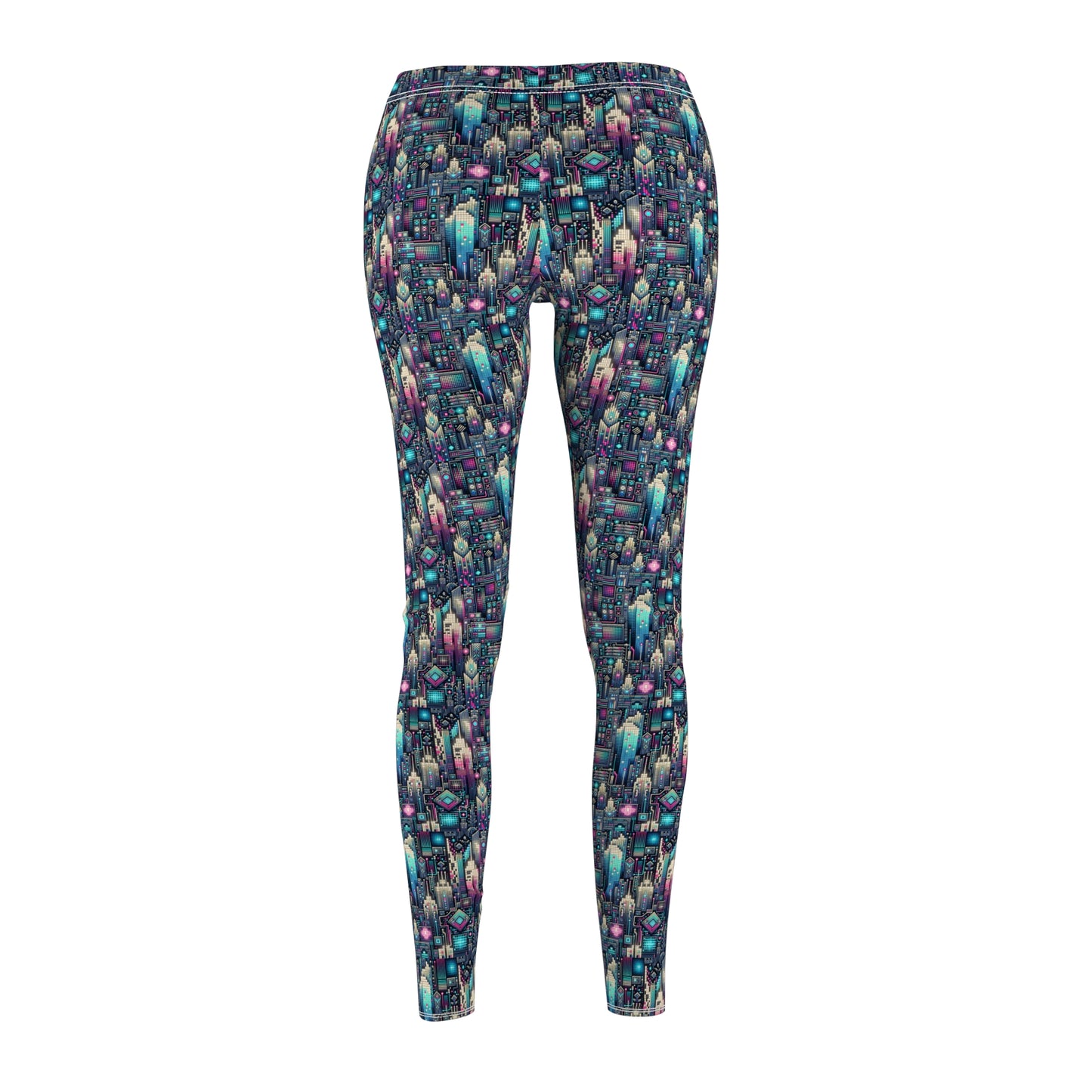 Digital Renaissance Tech-Forward Maximalism Women's Cut & Sew Casual Leggings - 8404 Design-56