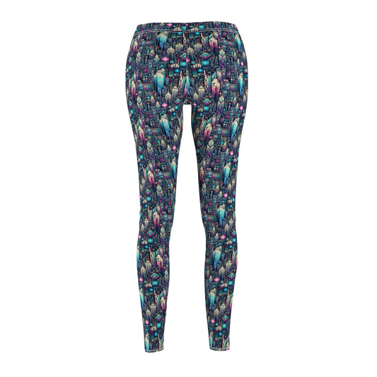 Digital Renaissance Tech-Forward Maximalism Women's Cut & Sew Casual Leggings - 8404 Design-56