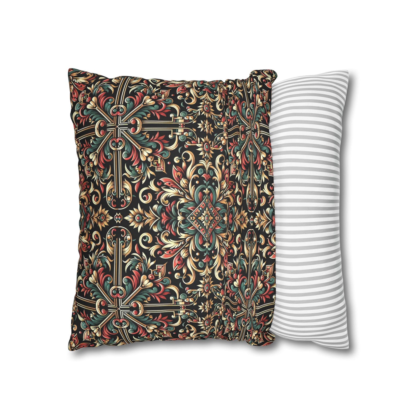 Streetwear Renaissance Artistic Clash of Old and New Faux Suede Square Pillowcase - 8404 Design-46