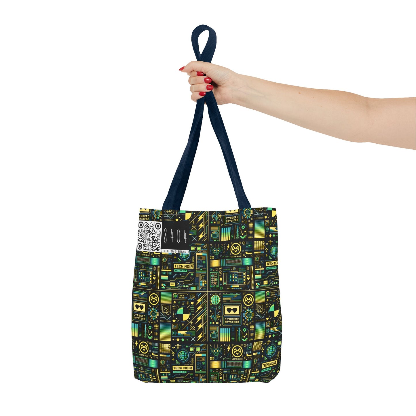 Digital Dystopia Tech Noir Tote Bag - 8404 Design-57