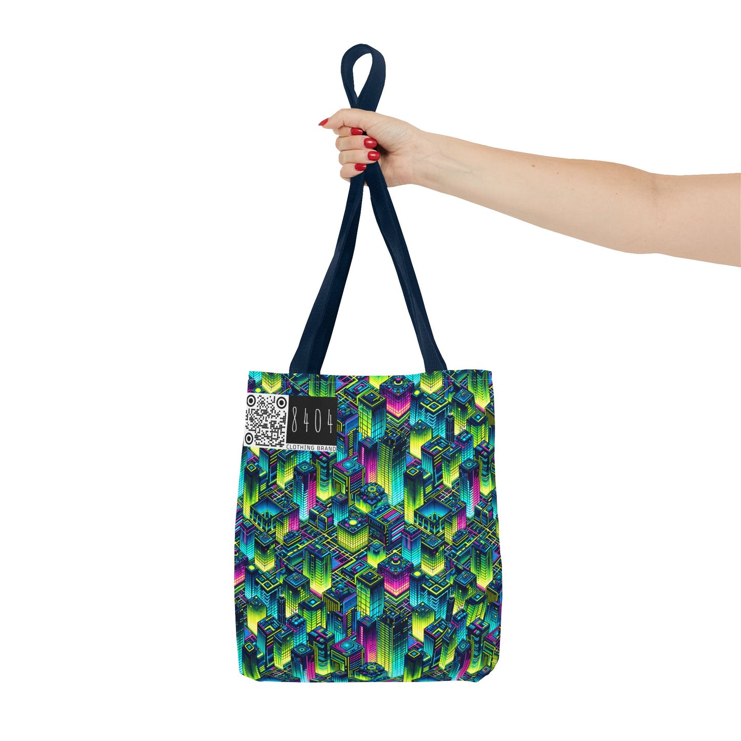 Tech-Infused Neon Tech-Forward Streetwear Tote Bag - 8404 Design-65