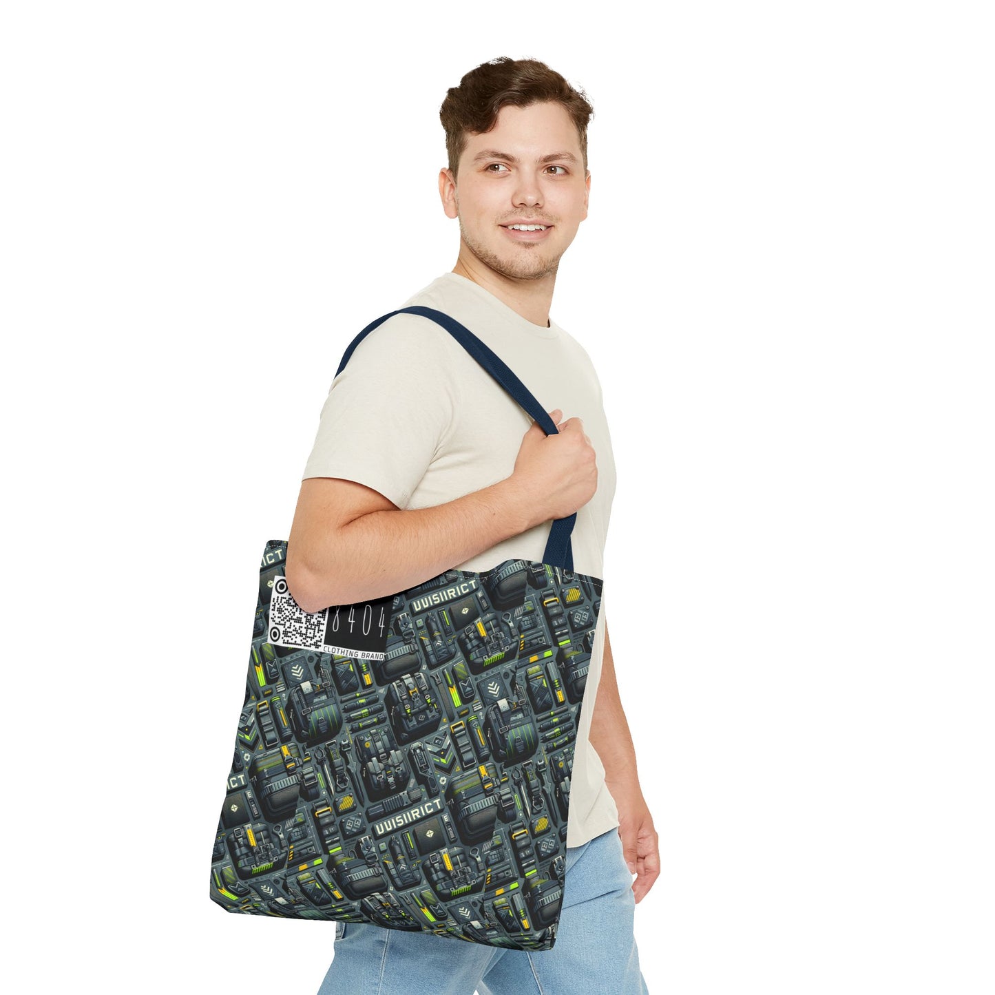 Tech Utility Streetwear Futuristic Tech-Forward Tote Bag - 8404 Design-47
