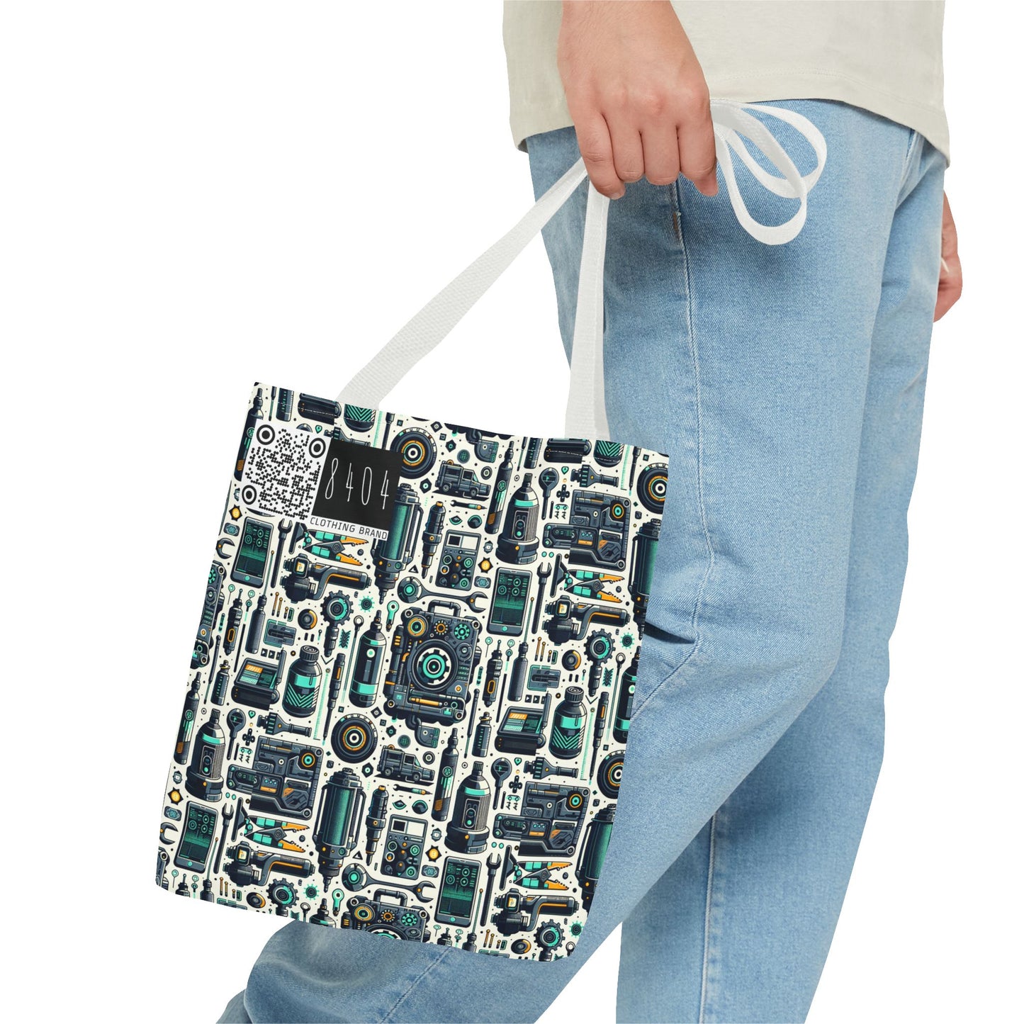 Tech Utility Fusion Modern Tech Streetwear Tote Bag - 8404 Design-53