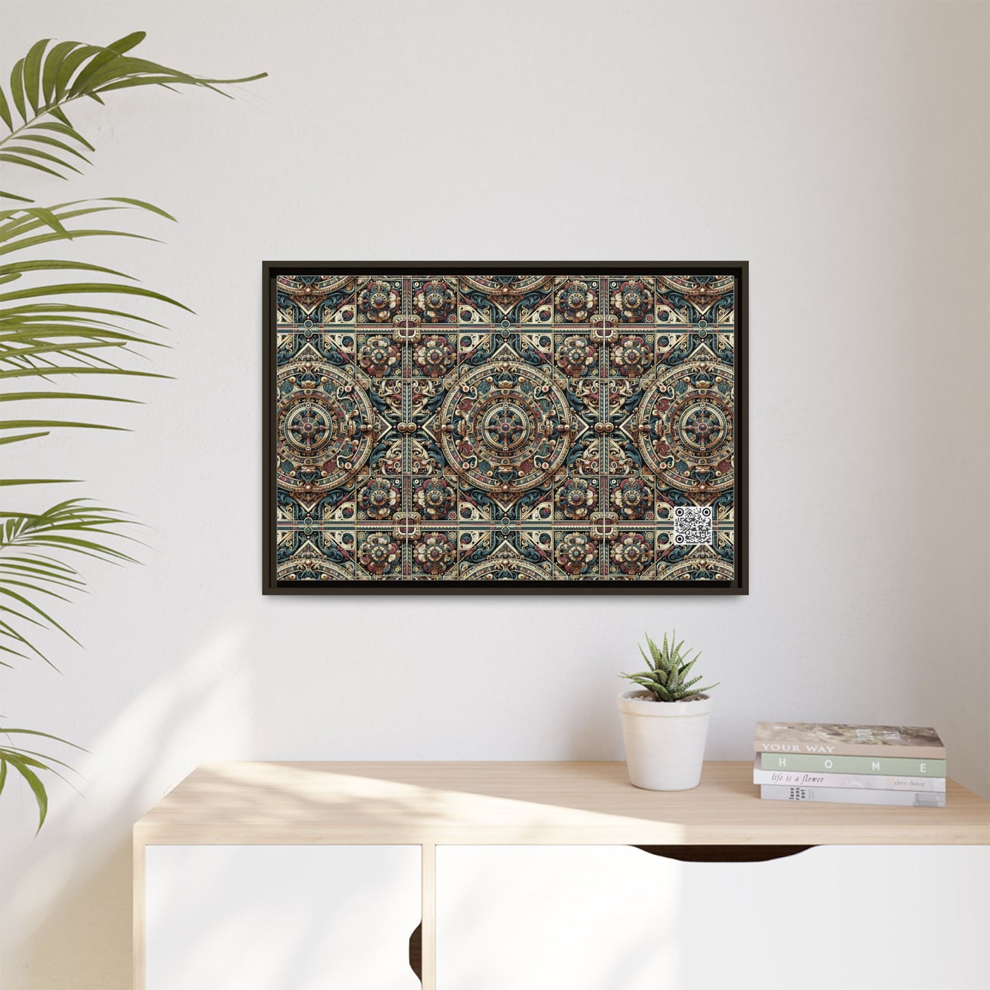 Urban Renaissance Historical Fusion With Street Edge Matte Canvas, Framed (multi-Color) - 8404 Design-57 A