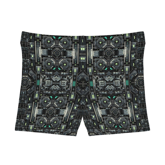 Tech Noir Tech-Forward Minimalism Women's Shorts - 8404 Design-52