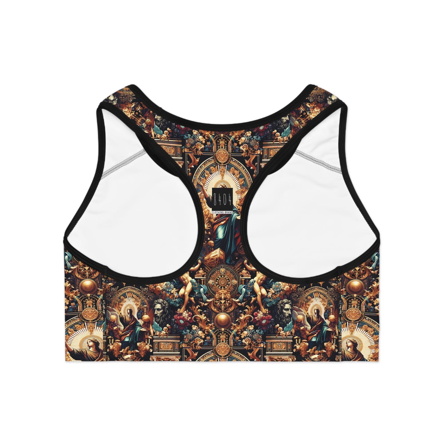 Digital Renaissance Luxurious Streetwear Inspired By Classical Art With a Modern Twist Sports Bra - 8404 Design-64